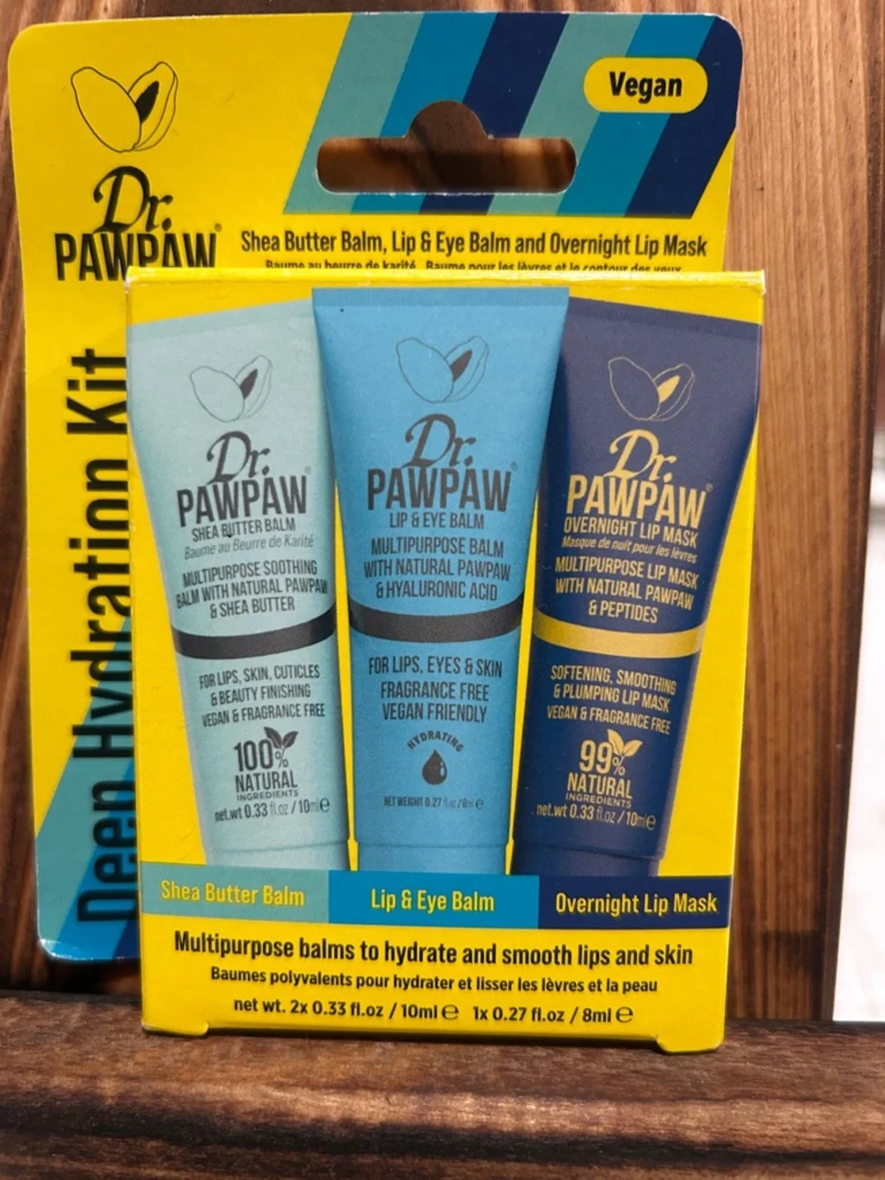 Pixi Blue & Light Green Clarifying Tonic with Dr. PawPaw Yellow Lip Care Kit